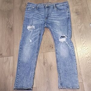 Men's Slim Fit Distressed Denim Jeans Size W34 L30